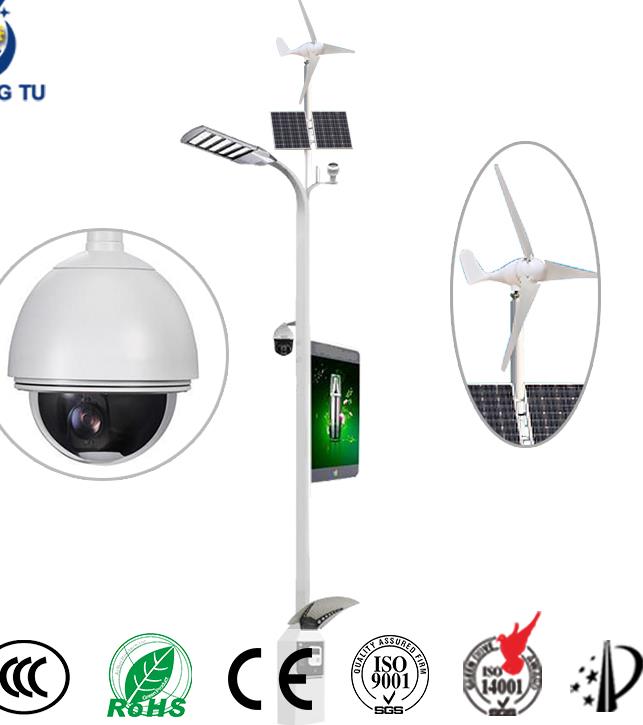 Smart telescopic multi-purpose street lighting pole with Wireless, Camera,LED display