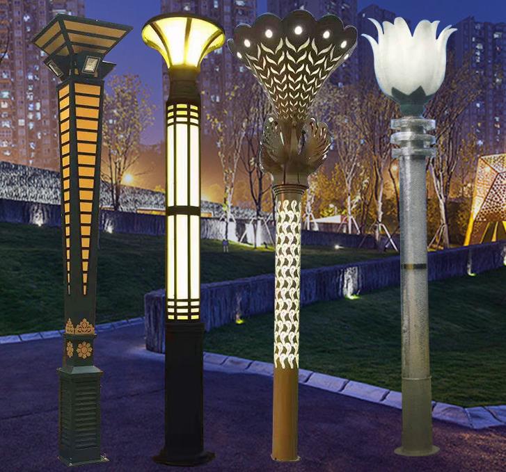 Градинска лампа надвор, водотпорна кинеска квадратна пејзаџска лампа, пејзаџска лампа