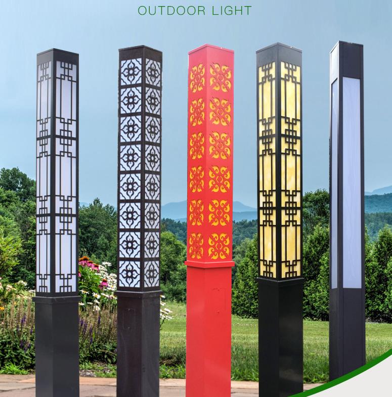 Квадратна пејзаџ лампа, водена дворска лампа, сончева квадратна лампа, улична лампа